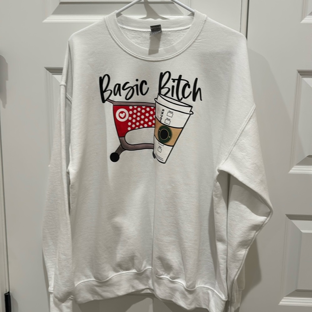 Basic Coffeee and Shopping Sweatshirt Size large